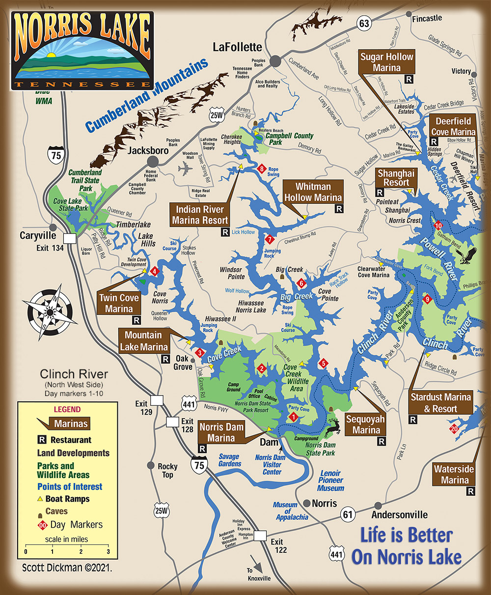 Norris Lake Map Clinch Ricer North West